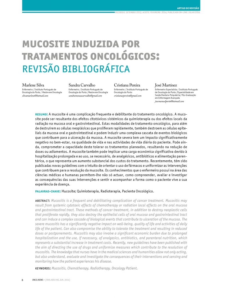 Mucosite induzida por tratamentos oncológicos: revisão bibliográfica